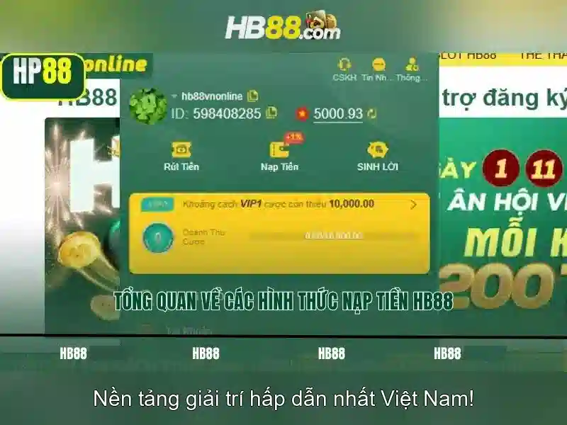 Hướng Dẫn Nạp Tiền Tai HB88